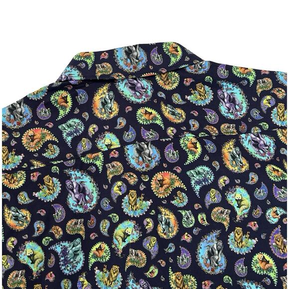 Robert Graham Animal House Shirt Mens Size M Multicolor Paisley Long Sleeve - Picture 4 of 8